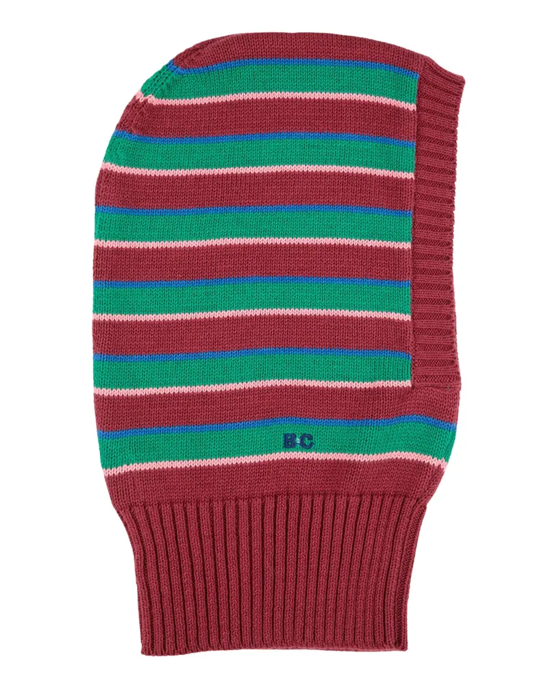 BOBO CHOSES Hat Striped Balaclava Brown