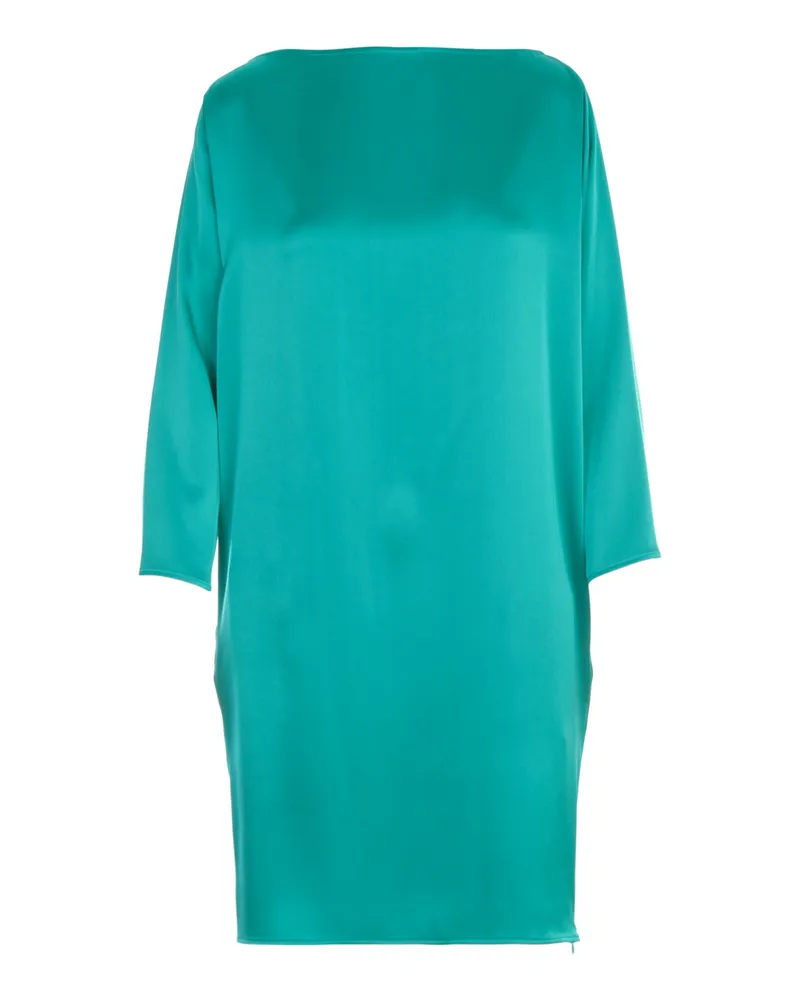 Gianluca Capannolo Nathalie Satin Boat Neck L/S Dress Green