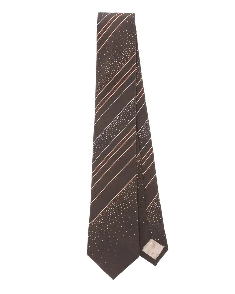 Emporio Armani Paten Tie Brown