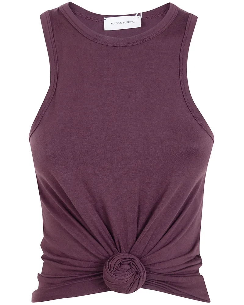 Magda Butrym American Neck Twist Top Brown