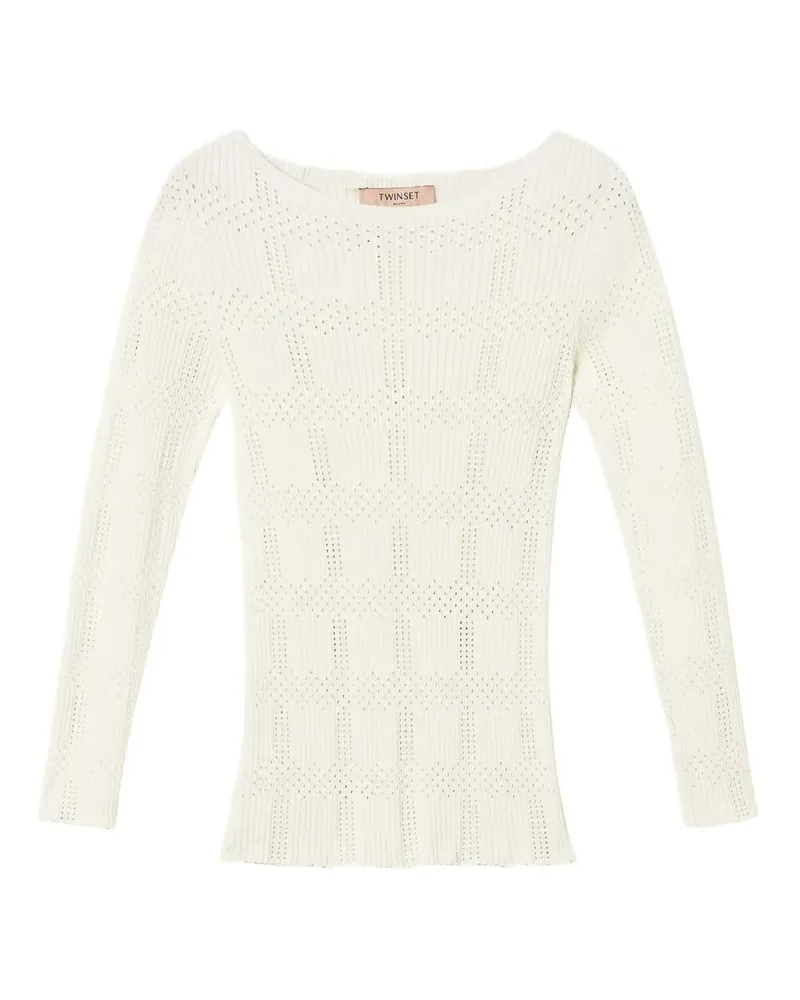 Twin-Set Round Neck Sweater White