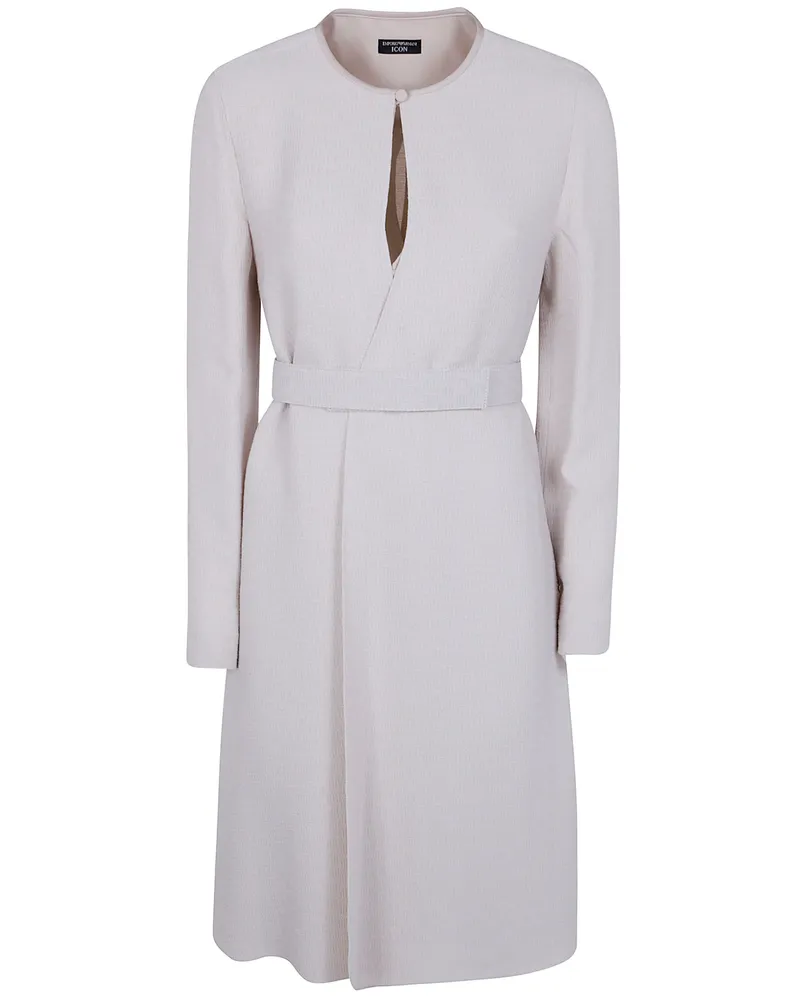 Emporio Armani Long Sleeve Dress White