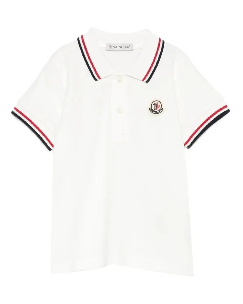 Moncler Short Sleeves Polo Shirt White