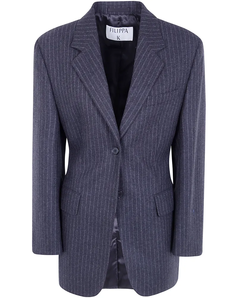 Filippa K Jacket Flannel Blazer "Hourglass Pinstripe Gray