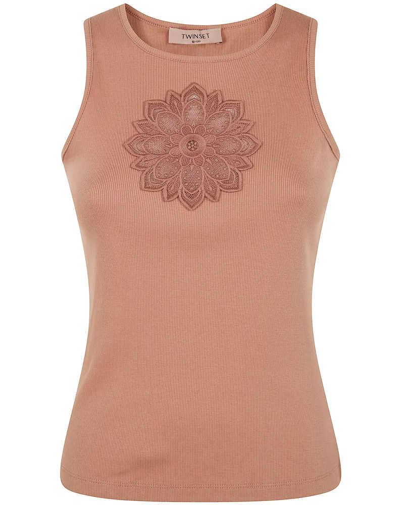 Twin-Set Tank Top Brown
