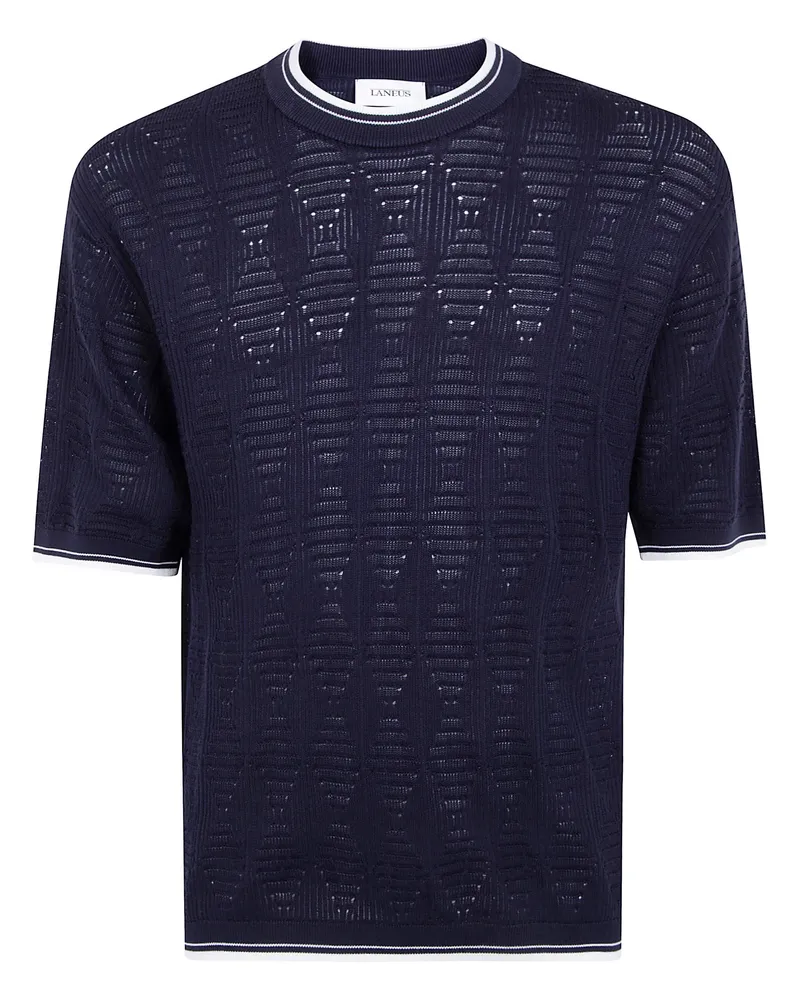 Laneus Knitted T-Shirt Man Blue