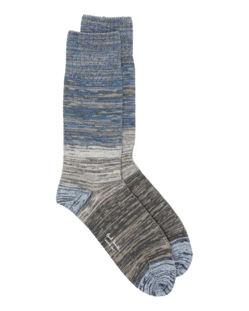 Paul Smith Men Socks Mouline Col Blck Gray