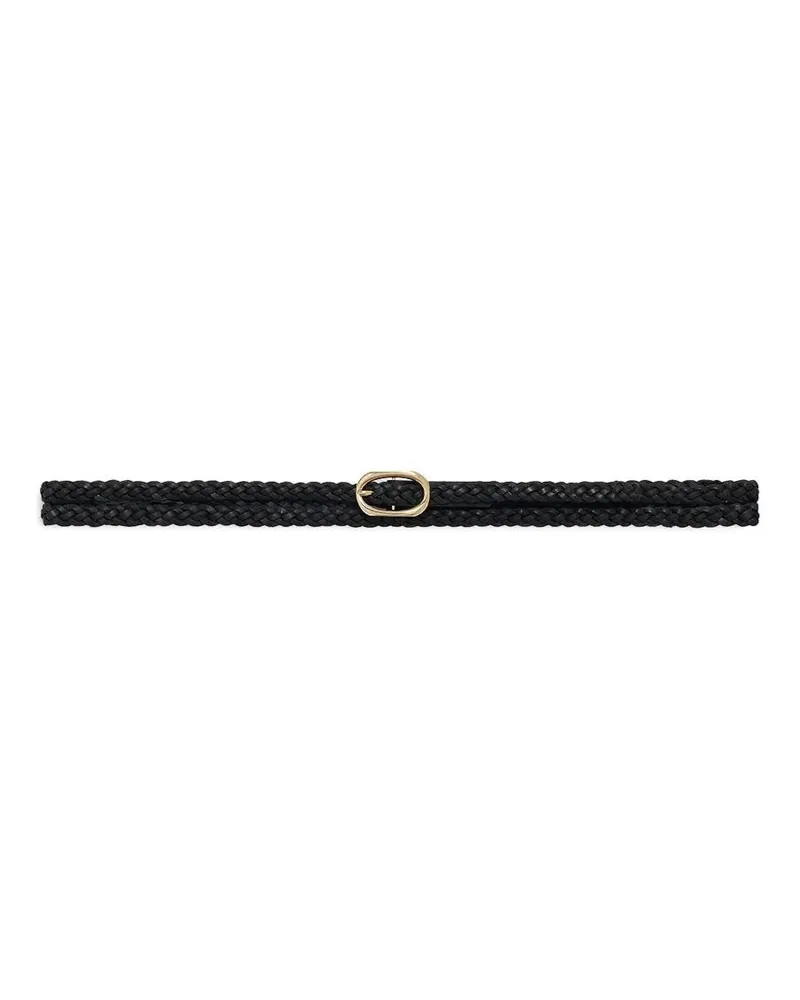 Anine Bing Belt Braided "Small Double 'Signature' Link Black