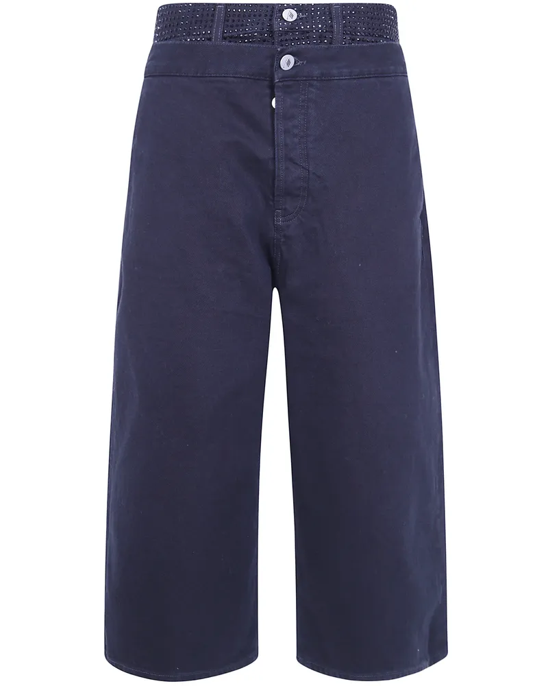 ATTICO Pants Thermostrass "Washed Denim With Thermostrass Black