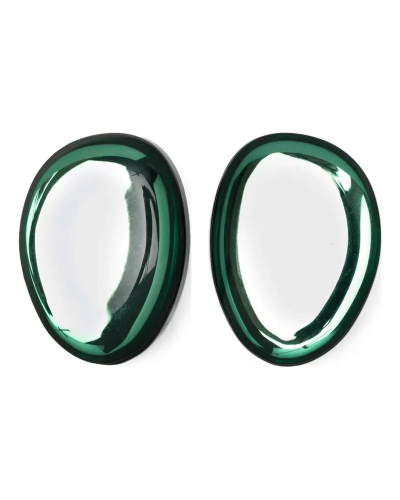 Emporio Armani Earrings Oval Shape "Forest Green Green