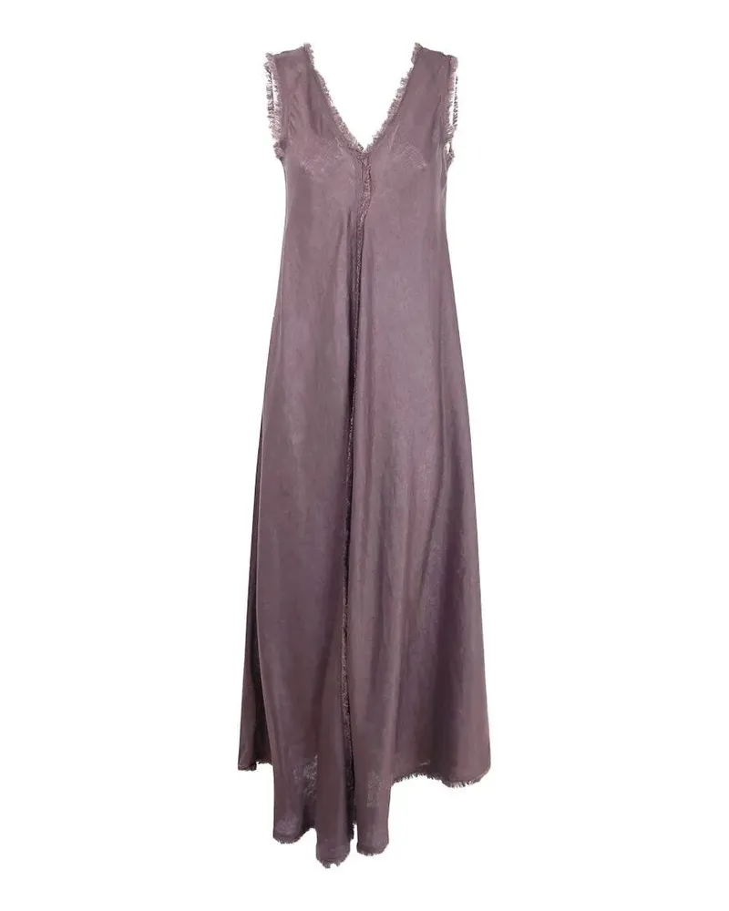 P.A.R.O.S.H. P. A.R. O.S. H. "Beach26" Linen Midi Dress Brown