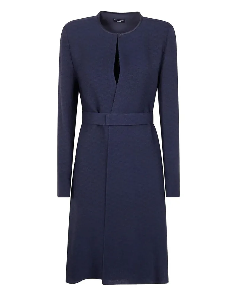 Emporio Armani Long Sleeve Dress Blue