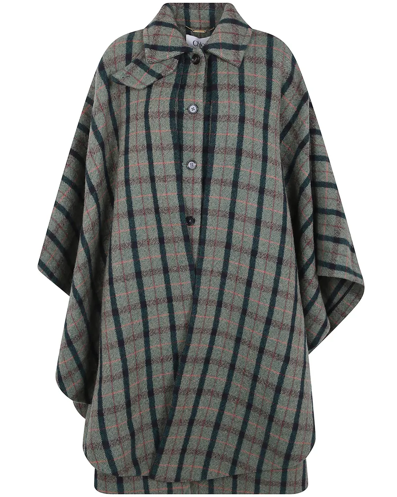 Chloé Check Cape Multi