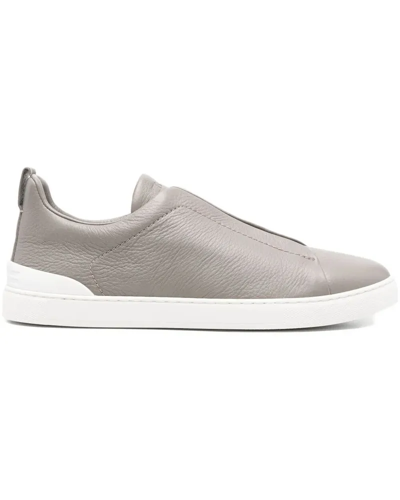 Ermenegildo Zegna Triple Stitch Low Top Sneakers Gray