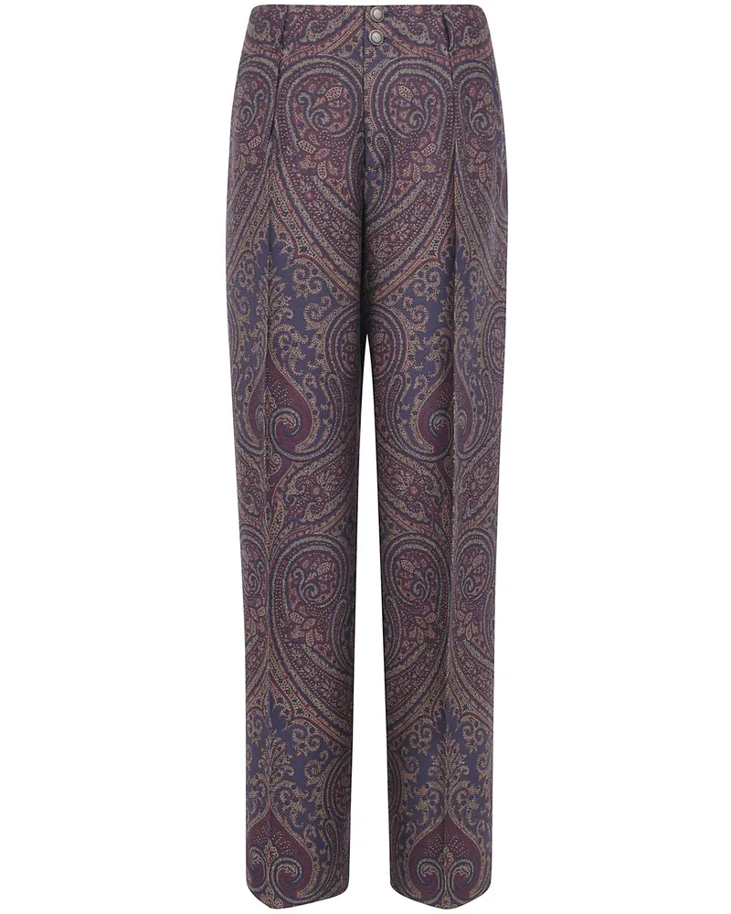Etro Pants Paisley Print "Wrea008899tjb1b Red