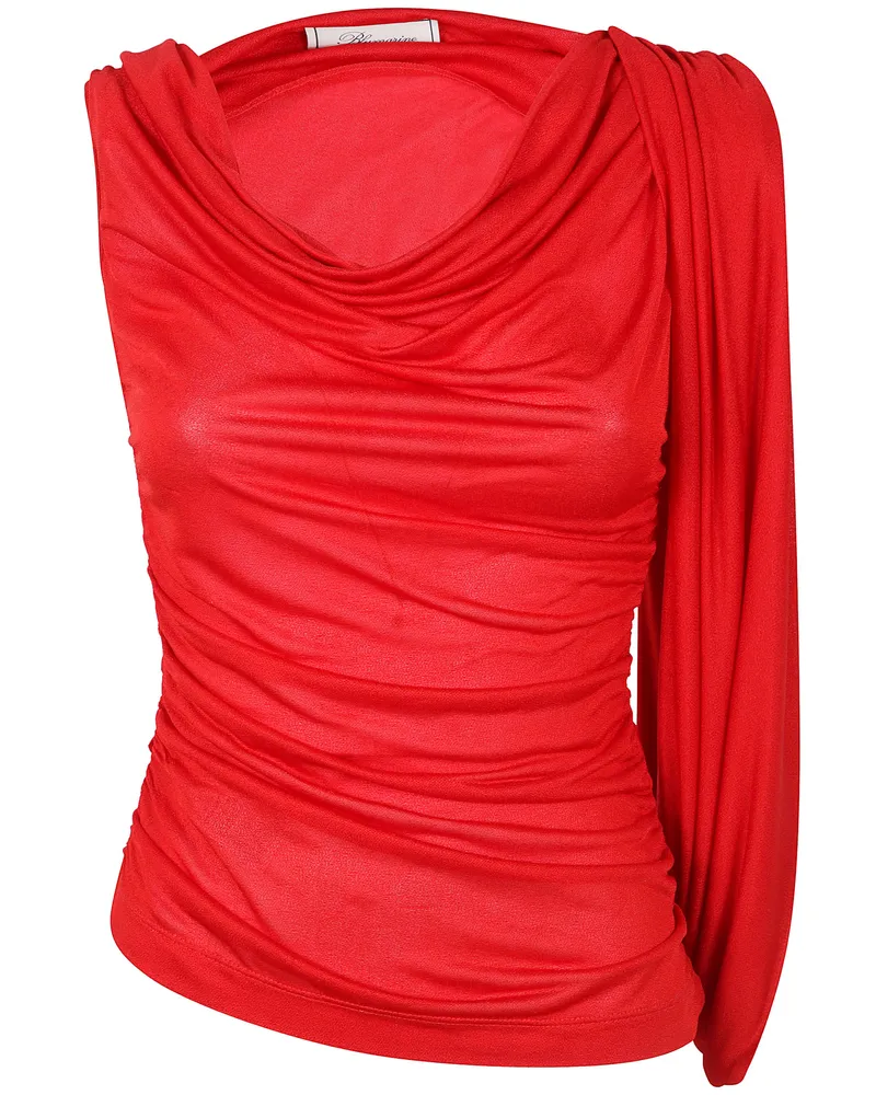 Blumarine Jersey Sable` Top Red