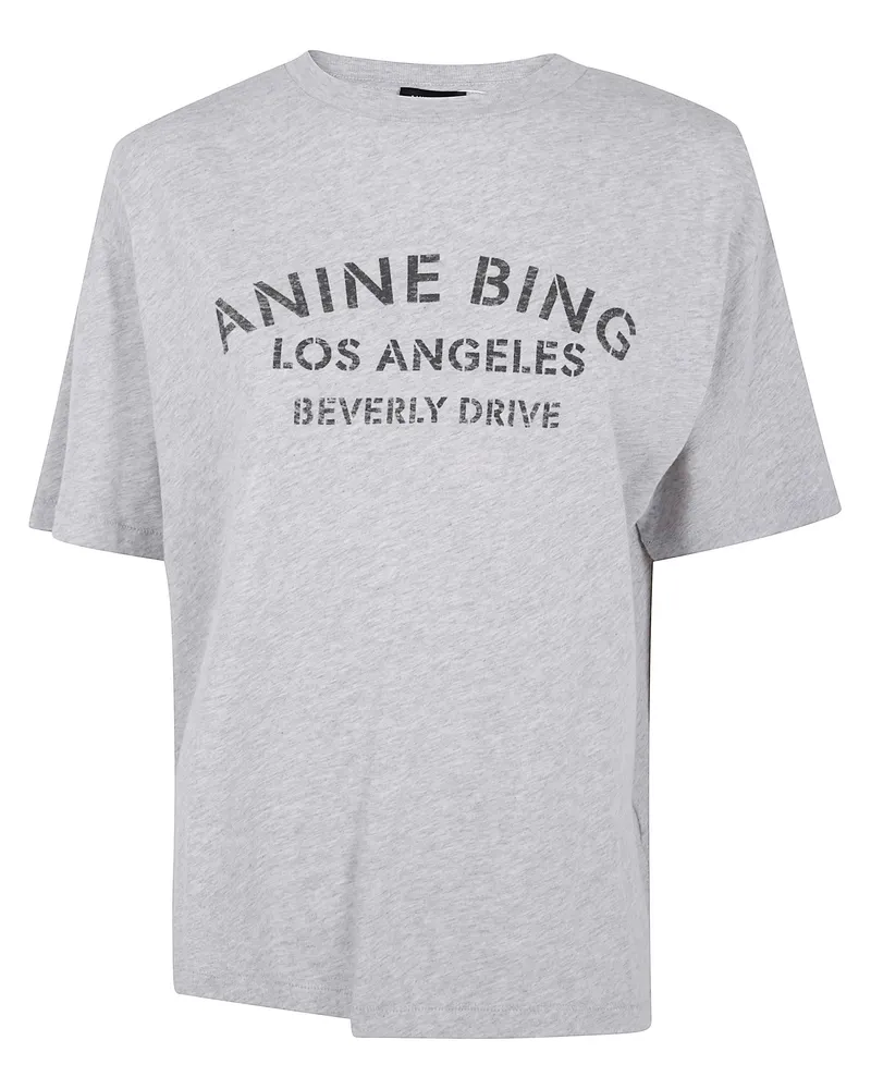 Anine Bing Cohen Tee Los Angeles Stencil' T-Shirt Gray