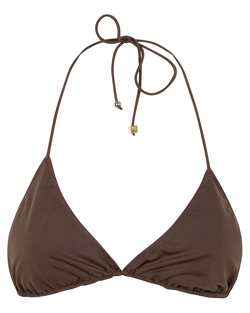 Jacquemus Le Haut De Plage Triangle" Bikini Top Brown