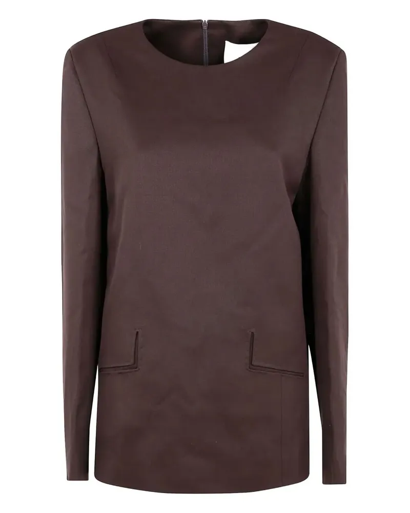 Entire Studios Tailored" Top Brown