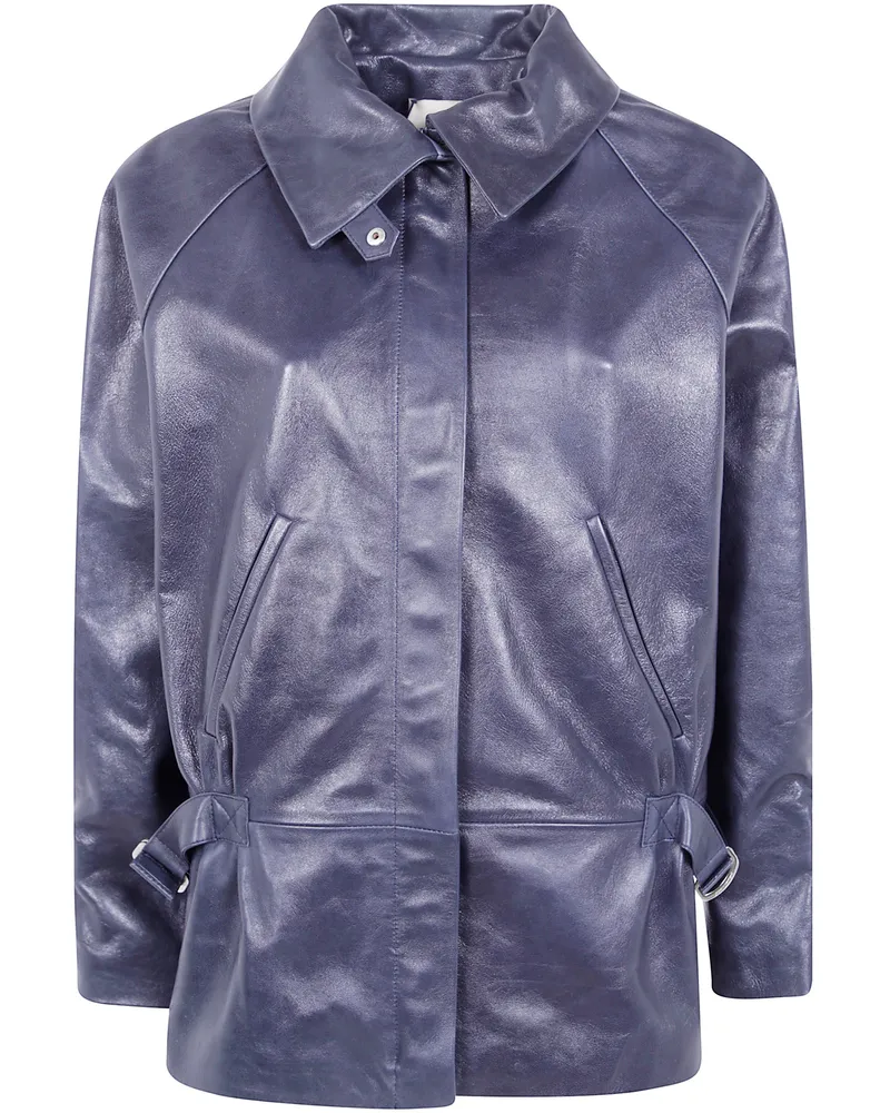 Paloma Wool Leather Jacket "Llança Blue