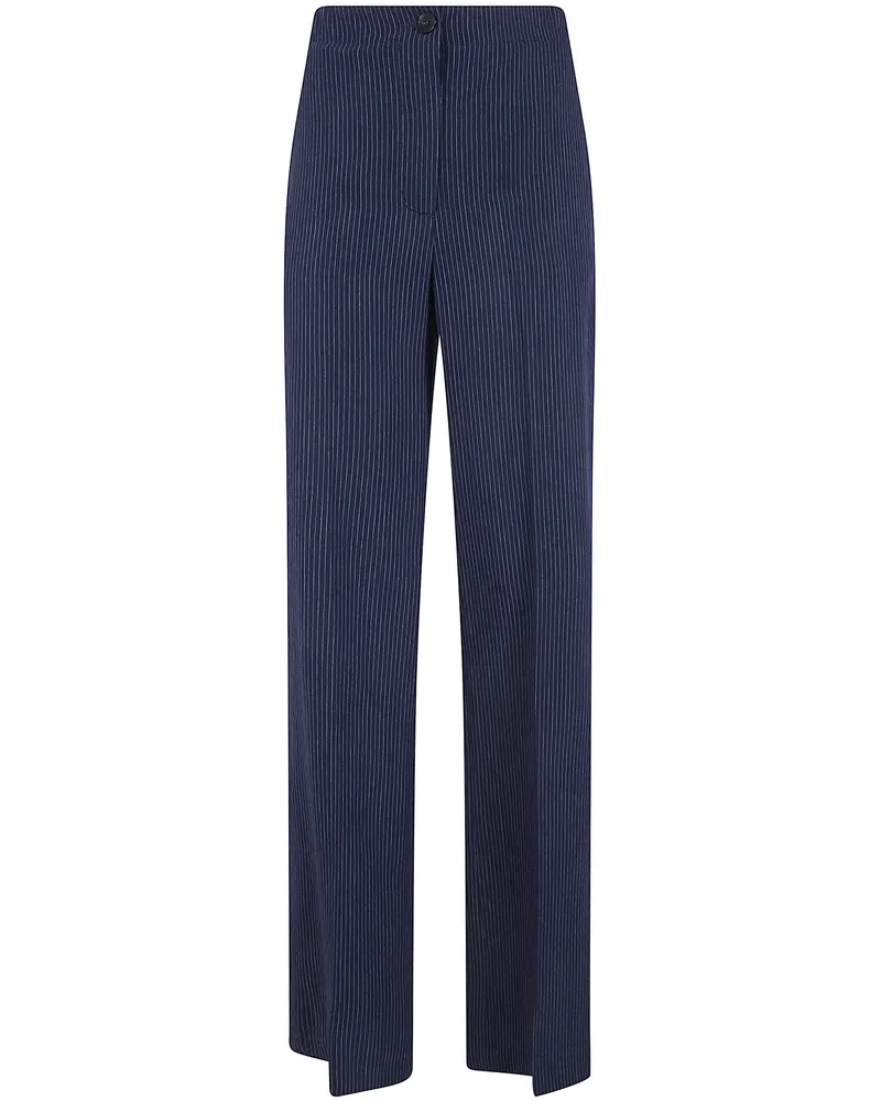 Seventy Popeline Viscose Fluid Trousers Blue