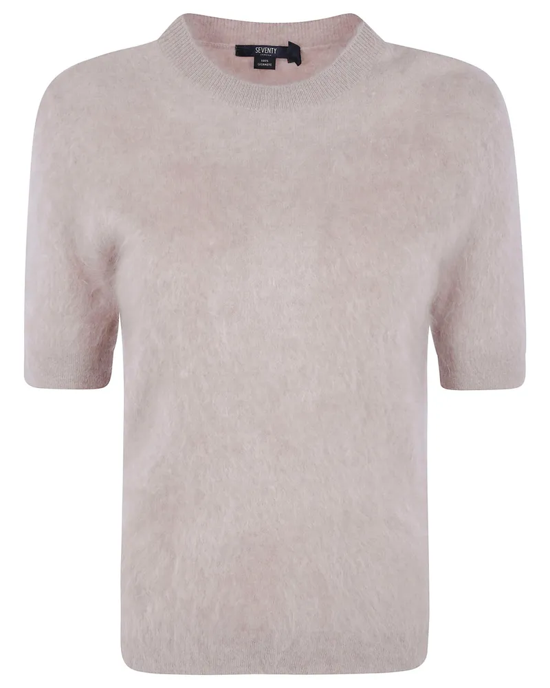 Seventy Sweater Cashmere Short Sleeves Round Neck Brown
