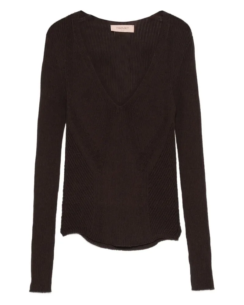 Twin-Set Round Neck Sweater Black