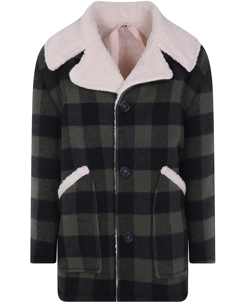 N° 21 Jacket Wool Plaid "Fabric Outwear Jacket Green