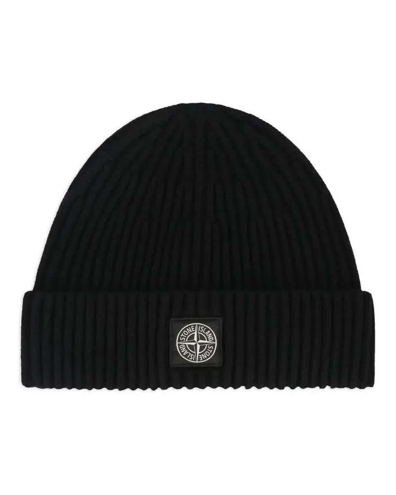 Stone Island Hat Wool Classic Beanie Black