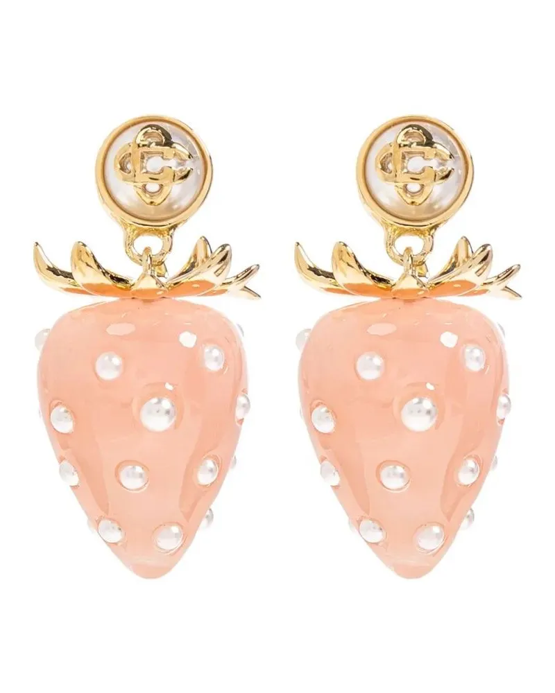 Casablanca Paris Strawberry" Earrings Metallic