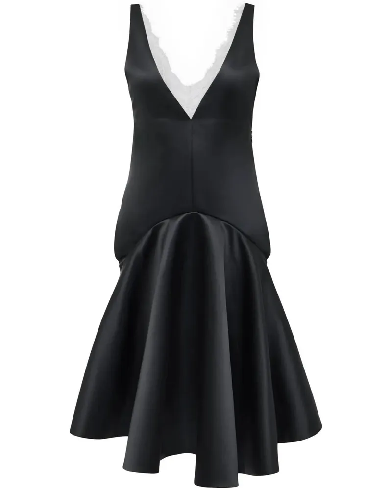 J.W.Anderson J. W.ANDERSON Draped Hem V Neck Dress Black