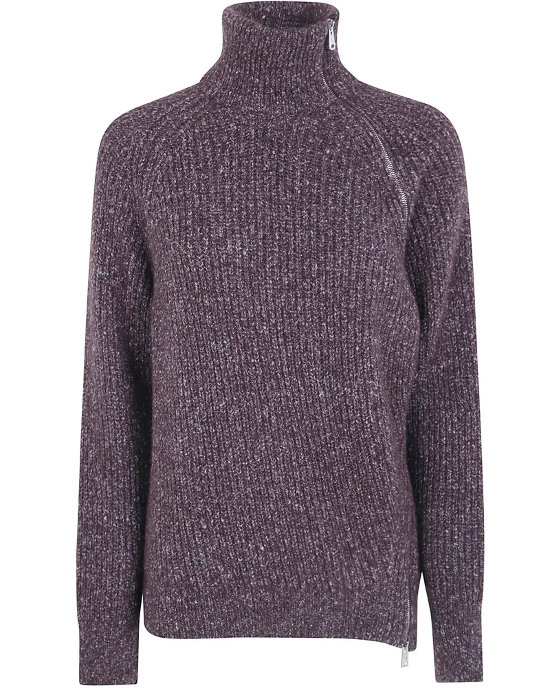 MRZ Sweater Turtleneck "Zip Turtleneck Brown