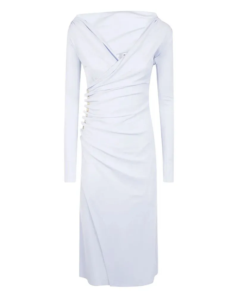 Elisabetta Franchi V Neck Midi Dress Gray