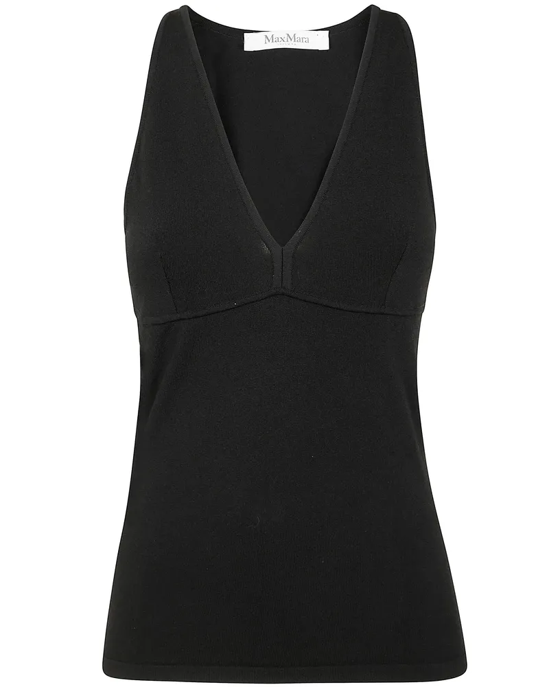 Max Mara Armida1234 Cotton Bra Tank Black