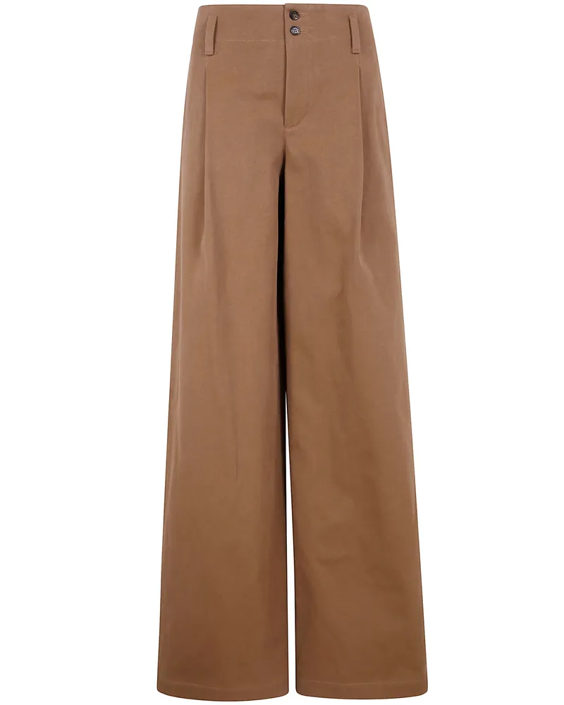 Chloé Wide Leg Trousers Brown
