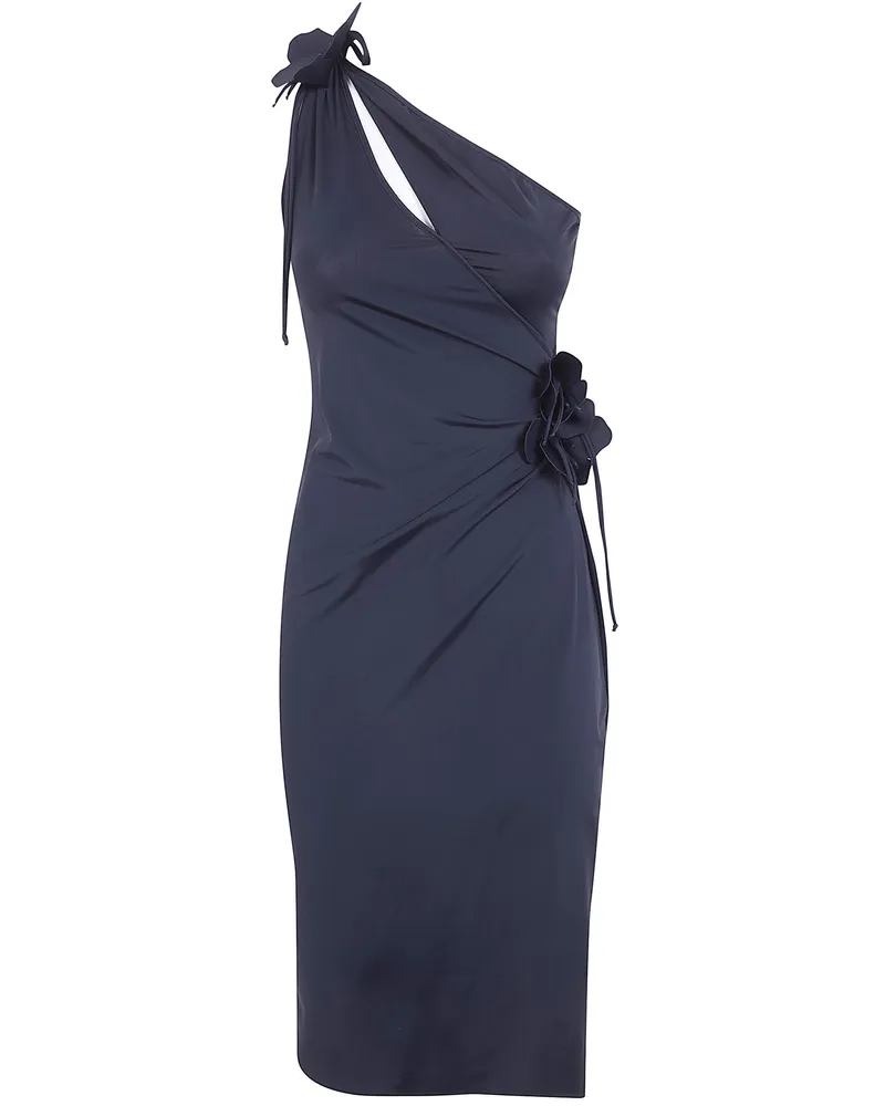 COPERNI Asymmetric Mini Flower Gown Black