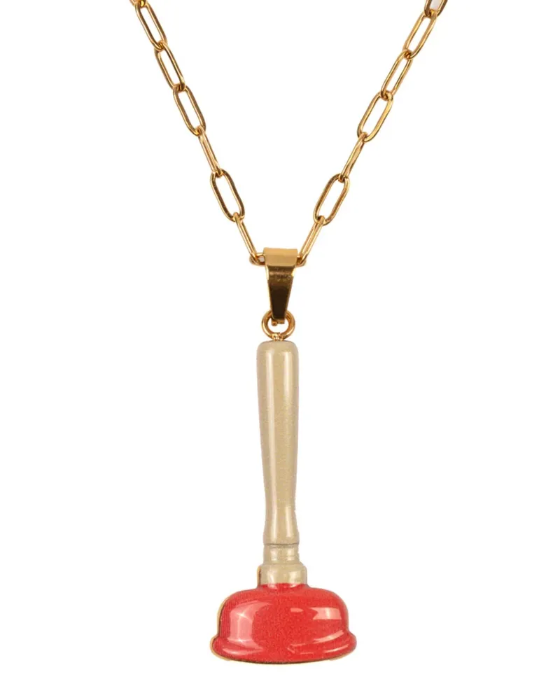 Seletti Toiletpaper Sturalavandino" Pendant Necklace Stainless Steel Multi