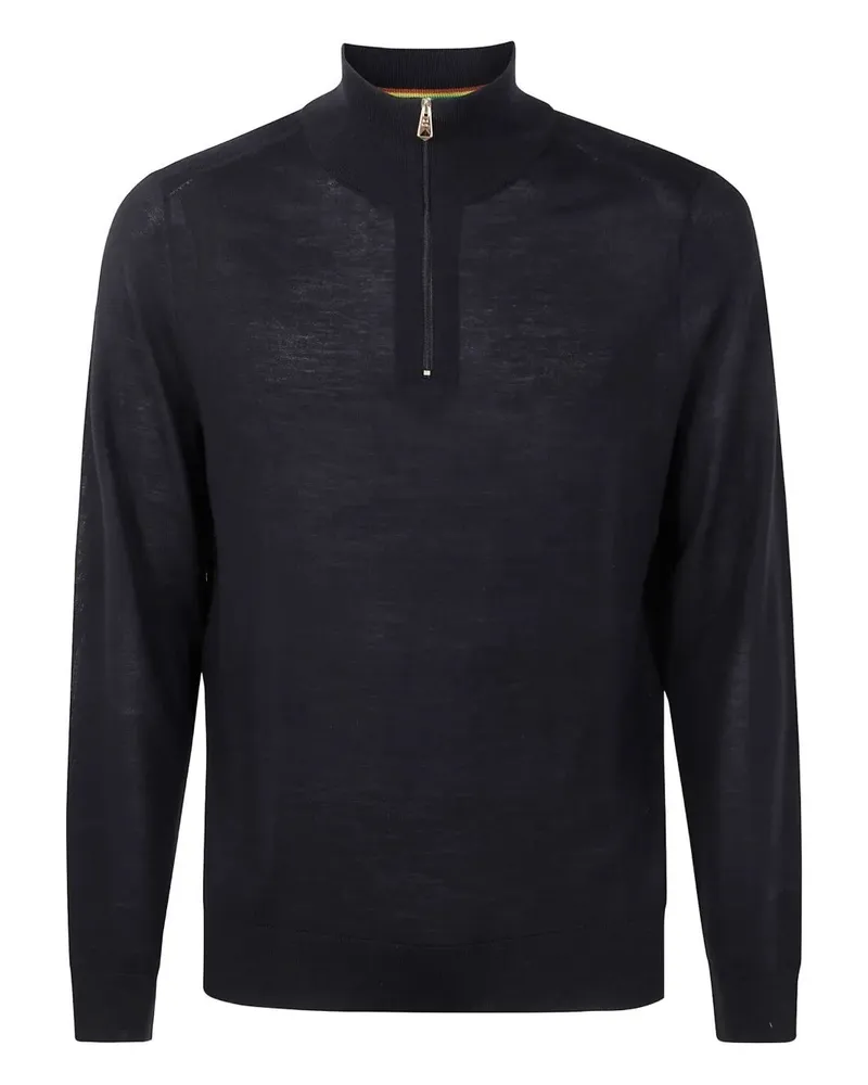 Paul Smith Mens Sweater Zip Neck Black