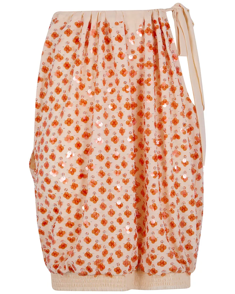Essentiel Jocelyn" Sequin Smocked Top White