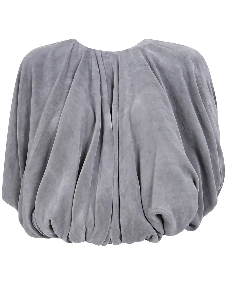 Rick Owens Cropped Cape "Temple Bubble Gray