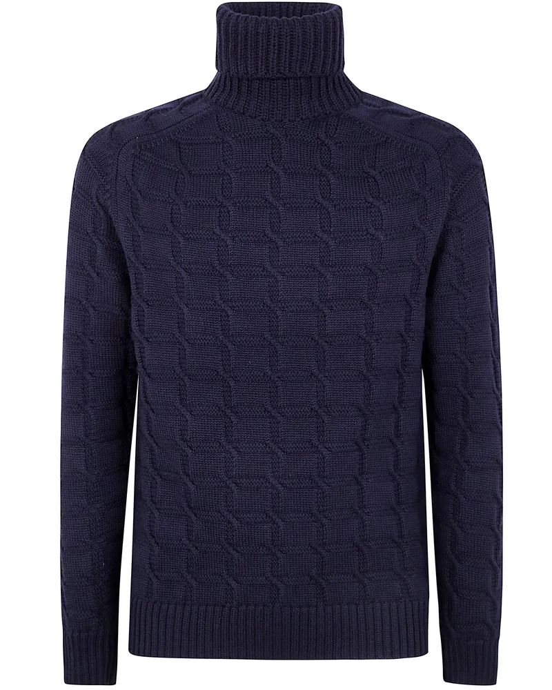Zanone Dougle Breast Shawl Neck Jacket Blue