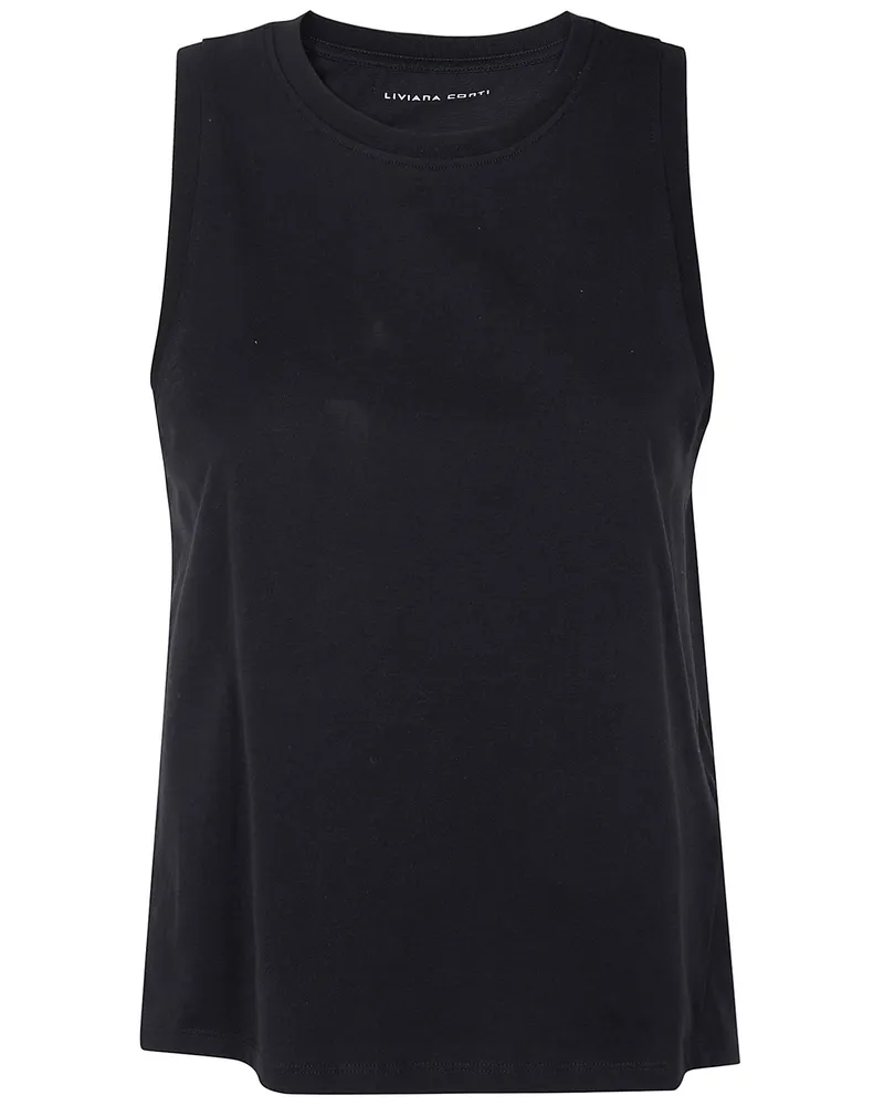 Liviana Conti Top Cotone Nero "L6sw62 Y69 Black