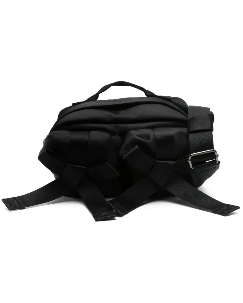 Simone Rocha Classic Bow Crossbody Bag With Embroidered Black
