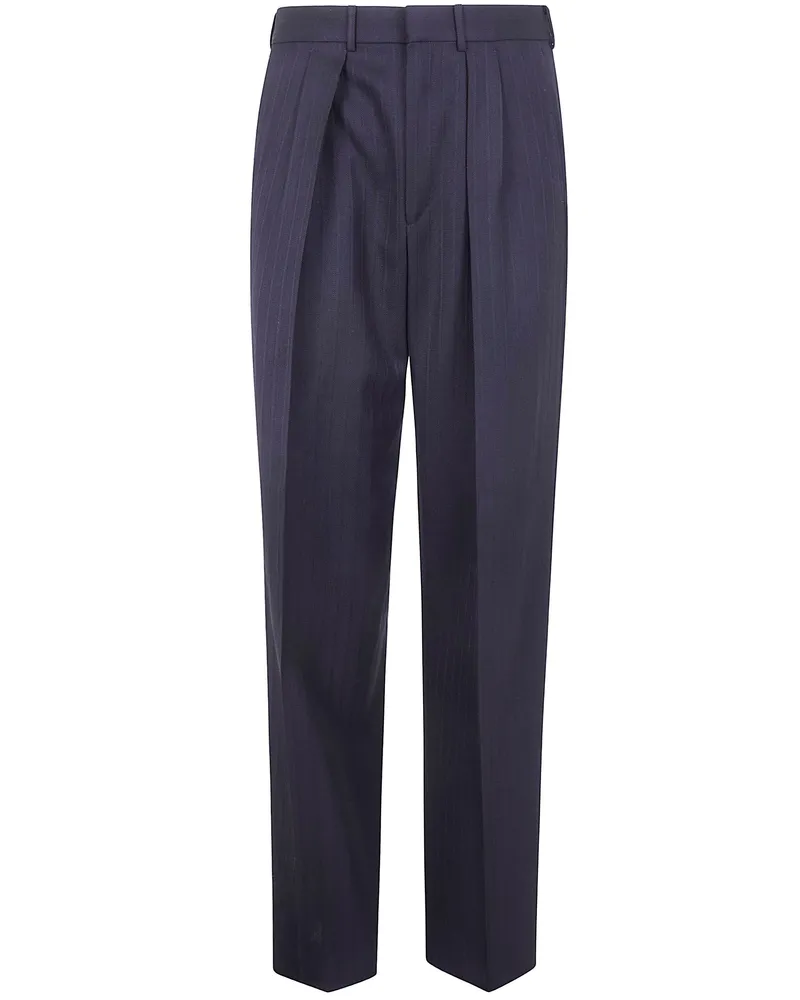 Tom Ford Solid Satin Stripe Double Pleat Pants Black