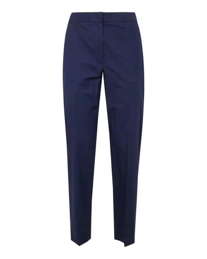 Seventy Popeline Fine Cotton Stretch Trousers Blue