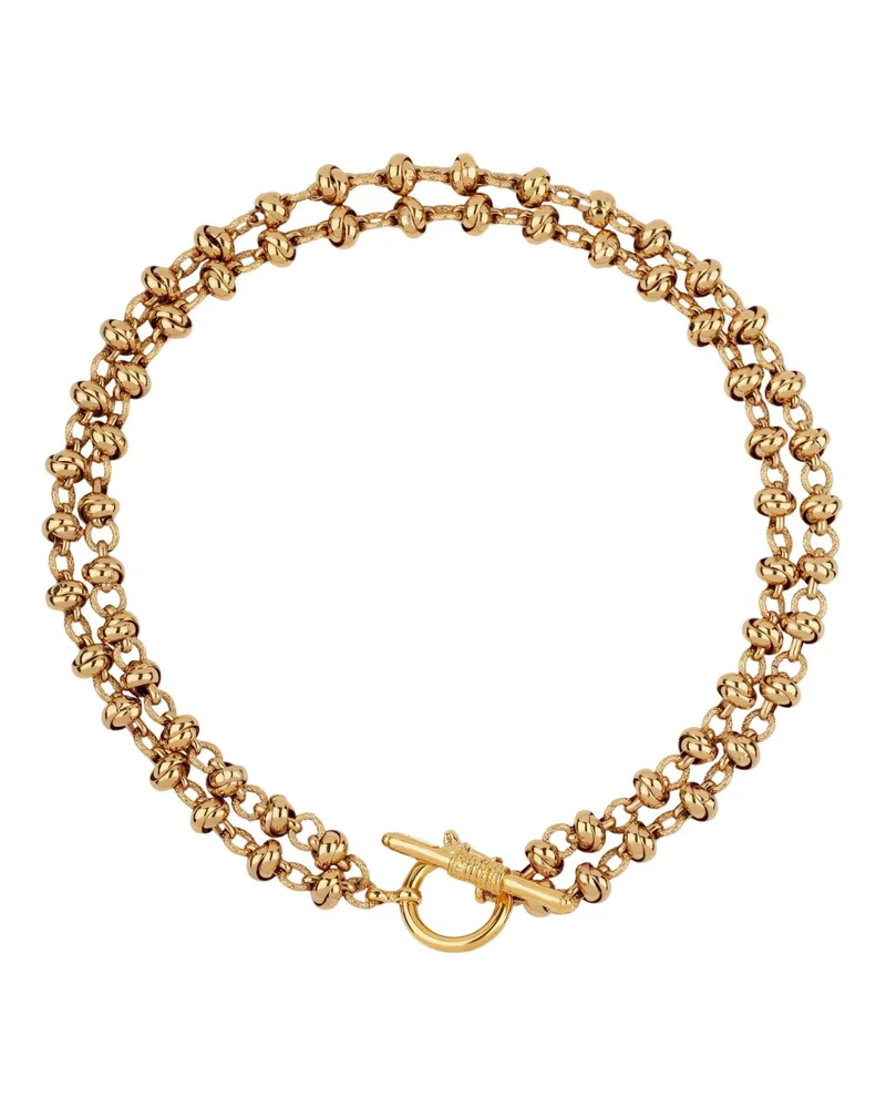 Gas Bijoux Atik Double" Gold Plated Necklace Metallic