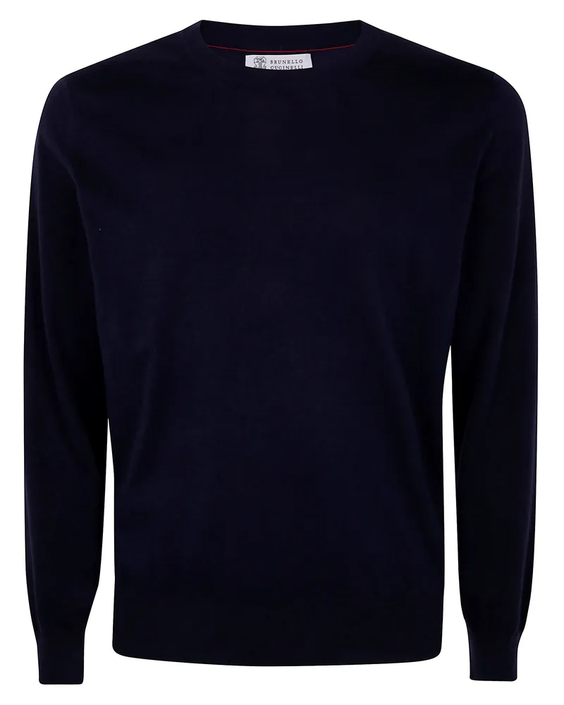 Brunello Cucinelli Round Neck Sweater Blue