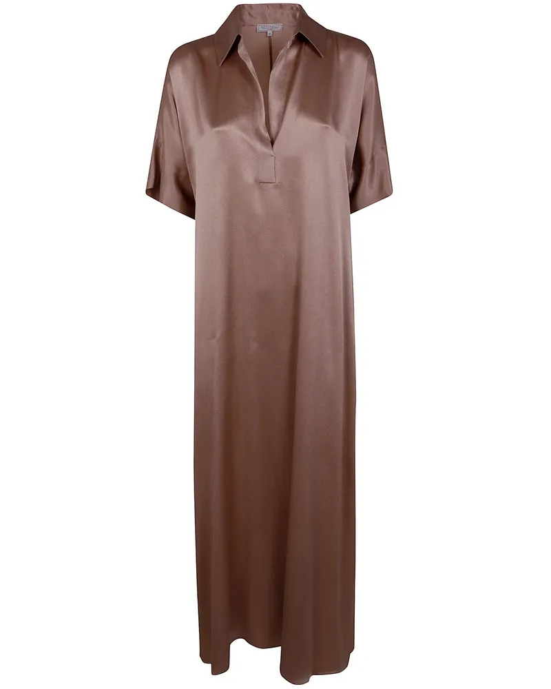 Antonelli Firenze Luciana Norberto" Maxi Shirt Dress Brown