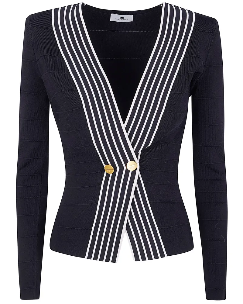 Elisabetta Franchi Tricot V Neck Sweater Black