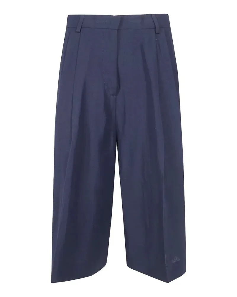 Fabiana Filippi Cropped Wide Leg Trousers Blue